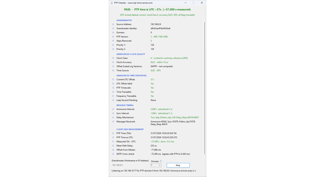 Verificatore PTP
